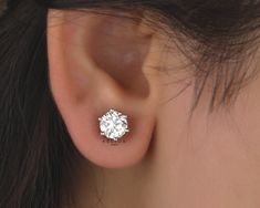 ♦ NOTE: If you want PUSHBACK on earrings, please write them in the note when you place your order. ♦ Moissanite Details ♦ Center Stone ♦ - Shape : Round Cut Moissanite - Size : 7mm (2.50) weight of 2 Moissanite - Color : Colorless - Clarity : VVS - Luster : Excellent - Make : High Quality ♦ Stone Replacement - Available with any other gemstones, please feel free to contact me for a quote. ♦ Metal Type - Available in 10K, 14K & 18K yellow gold, white gold, and rose gold. Please select from the dr Elegant Vvs Clarity Diamond Earrings For Gift, Elegant Lab Grown Diamond Earrings For Gift, Exquisite Gia Certified Diamond Earrings For Wedding, Exquisite Round Cut Diamond Earrings, Gia Certified Diamond Earrings Fine Jewelry Gift, Gia Certified Diamond Earrings For Gift, Gia Certified Diamond Earrings As Gift, Exquisite Gia Certified Round Diamond Earrings, Fine Jewelry Round Cut Diamond Earrings Gift