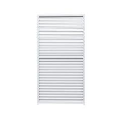 a white shuttered window on a white background