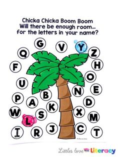 a palm tree with words in it and the word's name below it, which is