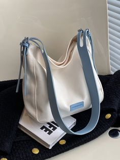 Fashionable Casual Color-Blocked Canvas Lady Shoulder Bag Multicolor Preppy,Fashionable   Polyester Colorblock,Letter Bucket Bag   Women Bags, size features are:Bust: ,Length: ,Sleeve Length: Casual Color Block Shoulder Bag For Daily Use, Everyday Color Block Crossbody Shoulder Bag, Trendy Color Block Shoulder Bag, Trendy Color Block Tote Shoulder Bag, Rectangular Shoulder Bag With Contrast Color, Trendy Color Block Shoulder Bag For Everyday, Everyday Square Color Block Shoulder Bag, Color Block Bags For Everyday Use, Blue Color Block Bags For Daily Use