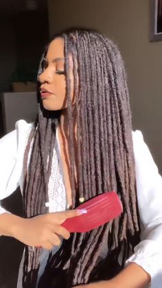 Long Thick Locs Black Women, Long Locs Natural Hair, Long Locs Women, Locs Maintenance, Waist Length Locs, Locs Styling, How To Style Long Locs, Locs Long