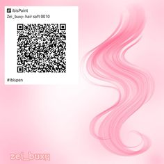 a close up of a cell phone with a qr code on the screen and a pink background