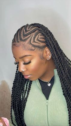 Fulani Twists, Long Cornrows, Alicia Keys Braids, Hair Braid Designs