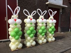 some very cute balloons in the shape of bunnies