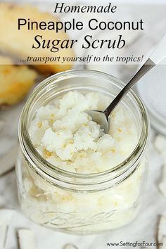 Coconut Sugar Scrub Recipe, Homemade Pina Colada, Sugar Wax Recipe, Coconut Sugar Scrub, Organic Sugar Scrub, Dry Flaky Skin