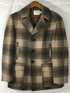 Plaid Clothing, Pendleton Shirts, Plaid Wool Coat, Blanket Jacket, Pendleton Mens, Fancy Fashion, Plaid Outfits, Plaid Blanket, Pendleton Wool