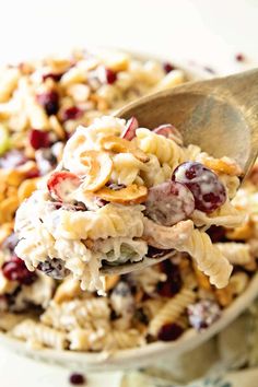 a close up of a bowl of cereal salad