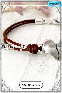 Ethnic Vintage Silver Heart Leather Bracelet Bohemian Vacation Jewelry Bohemian Bracelets With Heart Beads For Valentine's Day, Bohemian Heart Beads Bracelets For Valentine's Day, Silver Bohemian Leather Bracelet, Bohemian Heart Beads Bracelet As Friendship Gift, Bohemian Heart Bracelet With Charm As Gift, Bohemian Heart Beads Bracelet For Friendship, Bohemian Heart Bracelet With Heart Charm As Gift, Bohemian Adjustable Jewelry For Valentine's Day, Bohemian Heart Beads Bracelet For Valentine's Day