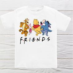 winnie the pooh and friends shirt Pooh Shirts, Pooh Shirt, Winnie The Pooh Shirt, Winnie The Pooh And Friends, Pooh And Friends, Minnie Shirt, Winnie The Pooh Friends, Custom Onesies, Studio Color