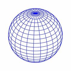 an image of a blue globe on a white background with the lines drawn in it