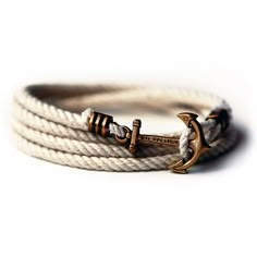 Kiel James Patrick Atlantic Whalers Lanyard Hitch Rope Bracelet Paracord Designs, Hebrews 6, Wrap Armband, Kiel James Patrick, James Patrick, Anchor Bracelet, Fashion Mode, Men's Accessories, Bracelets For Men