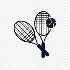 two tennis racquets are connected to each other on a white background with the words designed by frogreee