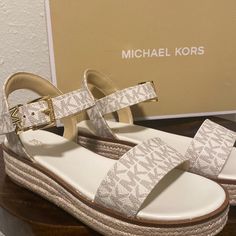 Michael Kors Richie Espadrille Mk Vanilla Color. Michael Kors White Sandals For Spring, White Michael Kors Sandals For Spring, Vanilla Color, Michael Kors Shoes, Women's Shoes Sandals, Espadrilles, Shoes Sandals, Vanilla, Michael Kors