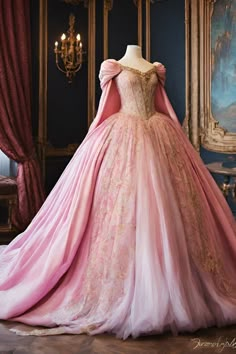 Fairytale Fashion Editorial, Big Dresses Princesses Fairytale, Disney Princess Gowns Aesthetic, Historic Ball Gowns, Royal Princess Aesthetic Dress, Royal Gowns Princesses, Pink Princess Dress Fairytale, Disney Princess Dresses Real