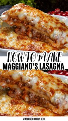 how to make magnano's lasagna with cheese and meat on top