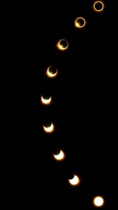 the solar eclipse as seen from space in this composite image taken by nasa orbit camera