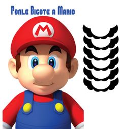 an image of a mario bros character with the words, pone blocte a mano