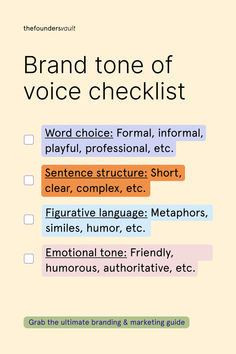 the words and phrases are highlighted in this screenshote for voice checklists