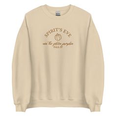 Cozy up in the perfect sweater for autumn Stardew lovers, with a gold embroidered design on this cute sand-colour sweater. * 50% cotton, 50% polyester * Air-jet spun yarn with a soft feel and reduced pilling Gold Crew Neck Sweater For Fall, Cozy Cream Sweatshirt For Fall, Gold Long Sleeve Sweatshirt For Winter, Gold Crew Neck Sweatshirt For Fall, Beige Crew Neck Sweatshirt For Fall, Gold Long Sleeve Sweatshirt For Fall, Perfect Sweater, Stardew Valley, Sand Color