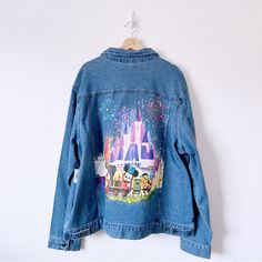 This Listing Is For A Super Cute Denim Jacket, Featuring Artwork By Joey Chou For Disney. It Features A Classic Denim Jacket Style, Front Appliqus With Screen Art, Button Front, Chest Pockets And Cuffs. Flap Top Pockets On Chest And Slip Welt Pockets. Collared. 99% Cotton, 1% Elastane. Purchased At Walt Disney World In 2023. Brand New With Tags! Smoke Free, Dachshund Friendly Home. Disney Denim Jacket, Joey Chou, Magic Kingdom Castle, Denim Jacket Style, Cute Denim Jacket, Kingdom Castle, Coats 2023, Disney Jacket, Screen Art