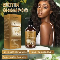 Biotin Shampoo Scalp Nourishing Hydrating Repairing Shampoo 100ml Features: Enriched with natural biotin ingredients to nourish hair, promote growth and reduce brittleness and breakage. Designed for brittle and hair loss hair, it contains Biotin and B to help strengthen hair and reduce hair loss. Gentle , free of silicone and parabens, deep cleanses the scalp and balances oil production, leaving hair fresh and shiny. Soft and light , hair is refreshed and silky use, not easy to , no heavy feelin Color Treated Hair Care, Biotin And Collagen Shampoo, Hair Thickening Shampoo, Shampoo For Dry Scalp, Shampoo For Fine Hair, Stop Hair Breakage, Shampoo For Damaged Hair, Rosemary Oil For Hair, Biotin Shampoo