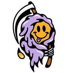 an image of a cartoon character wearing a purple scarf