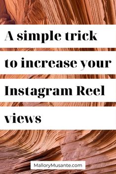 the words, a simple trick to increase your instagramr red views are shown