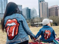 ✨ MOM & MINI MATCHING JEAN JACKETS! ✨ PICTURES DO NOT DO THESE JACKETS JUSTICE ✨✨ These are your perfect jackets! Unique and glamorous, make a statement with your mom and mini jean jackets and instantly add some flare to any outfit and look stylish with your mini! ✨�💖 All women's jackets are Old Navy brand jackets, I carry sizes XS, S, M, L & XL! 💖 Kids jackets are Gap or Old Navy brand and will vary slightly on denim color in sizes S/6-7, M/8, L/10-12, XL/14-16💖 Option to add spikes or rhines Unique Denim Jacket, Rhinestone Lips, Custom Jean, Custom Jean Jacket, Flower Jeans, Leopard Jeans, Cream Jeans, Kids Jackets, Jackets Denim