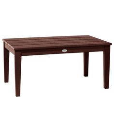 a wooden table sitting on top of a white background