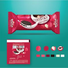 the packaging design is designed to look like an ice cream sandwich