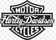 the harley davidson logo is shown in black and white, but it's not transparent