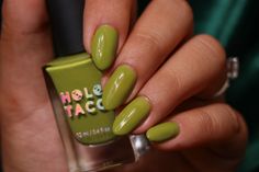 Show green haters you’re Not Pressed. Make a statement with this iconic crisp olive nail polish shade in two to three coats on your fingertips. Painted Masks, Olive Nails, Holo Taco, Popular Color, Fire And Ice, Nail Polish, Nails, Green