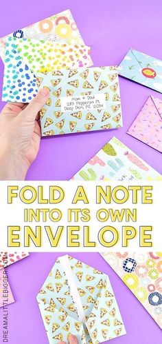 fold a note into it's own envelope with the text fold a note into its own envelope