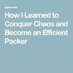 how i learned to conquer chaos and become an efficient packet