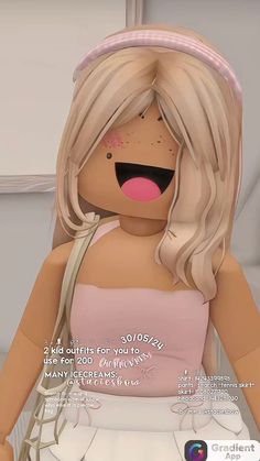 an animated girl with blonde hair and pink dress holding a white purse in front of her face