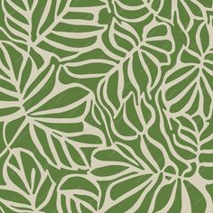 a green and white background with leaves