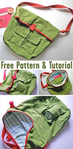 Nature Explorer Bag Pattern & Tutorial Things To Sew For Boys, Diy Mini Bag, What To Sew, Nature Explorer, Outdoor Bag, Pattern Tutorial, Camping Trip