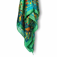 Classic Printed Silk Scarf/Shawl - Green Look truly classic and timeless with the beautiful green Classic Printed Silk Scarf/Shawl. This fashionable accessory is a must-have and offers a simply elegant design that can be used as a headwrap, scarf, or shawl. Cut from luxurious silk, this unique scarf/shawl creates a beautiful combo of style and comfort that can instantly upgrade any look. Whether you are out for a night on the town or simply need an extra layer of warmth for your daily routine, t Traditional Luxury Silk Scarf As Gift, Bohemian Green Pashmina Shawl In Traditional Drape, Traditional Green Scarves For Festive Season, Festive Green Shawl, Bohemian Green Pashmina Shawl, Green Pashmina Dupatta With Traditional Drape, Green Pashmina Dupatta In Traditional Drape, Traditional Green Silk Shawl, Elegant Green Festive Pashmina Shawl