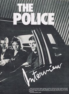 an advertisement for the police shows three men in a car with their hands on the door