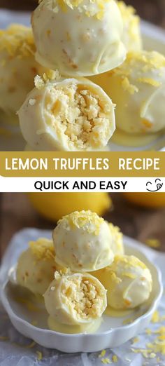 lemon truffles recipe that is quick and easy