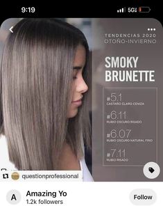 Smokey Brunette, Mushroom Hair, Ash Hair, Ash Brown Hair, Highlights For Brunettes, Ash Hair Color, Summer Hair Highlights, Hair Color Formulas, Brown Hair Balayage