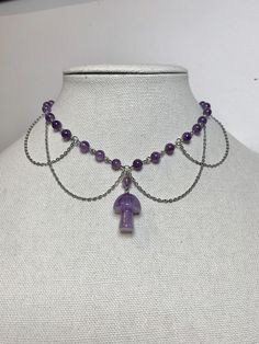 Beautiful elegant handmade amethyst necklace perfect for any occasion. Could be a lovely gift for a friend or family.  - beads are 6mm  - All jewelry is lead and nickel free.  - The necklace size is extendable - follow us on instagram to see how this necklace was made @wildvineshop Shipping from Canada Cheap Handmade Lavender Necklace, Lavender Handmade Necklace, Amethyst 8mm Beads Jewelry Gift, Purple Amethyst Bead Jewelry, Purple Amethyst Choker Jewelry, Purple Amethyst Choker, Crystal Necklaces With Round Beads And Adjustable Chain, Nickel-free Crystal Necklaces With Round Beads For Gifts, Nickel Free Crystal Necklaces With Round Beads As Gift