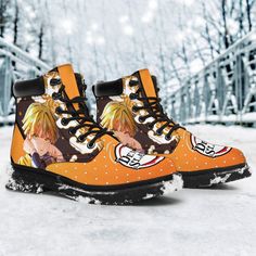 All of our Boots are custom-made to order and handcrafted to the highest quality standards. Add style and performance to your footwear collection with a pair of custom printed all-season boots! Features a vibrant double-sided print on water-resistant micro-suede material Eco-friendly and 100% Vegan Includes a removable memory foam insole pad for comfort and support. Constructed with high-quality rubber and steel shank outsole for traction and exceptional durability. Design by Wearwanta Boots Col Anime Custom, Adventure Time Marceline, Cartoon Shoes, Custom Boots, Leather Boot Shoes, Black Gums, Footwear Collection, Shoe Gifts, Suede Material