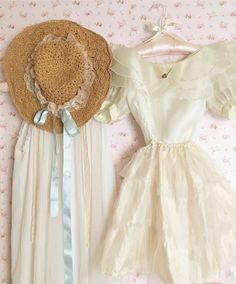 Blue Ribbon, Cotton Lights, Summer Aesthetic, Flower Crown, Flower Girl Dresses, Ootd, Cottage, Ribbon, Fan