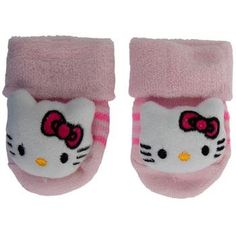 Size: Infants Unisex 0-6M Color: Pink, White, Black & Yellow Content: 98% Polyester & 2% Spandex Pattern: Stripes Quantity: 1 Pair Care: Turn Inside Out Machine Wash, Cold With Like Colors Only Non-Chlorine Bleach When Needed Tumble Dry Low Do Not Iron Cover your child's cute little toes in these Hello Kitty Infant Turn-Cuff Socks. They're light pink with stripes around the foot and a turn-cuff at the top. On front of each sock is a darling Hello Kitty plush head with embroidered features. Cozy Hello Kitty Baby Stuff, Baby Hello Kitty, Hello Kitty Baby, Kitty Baby, Kitty Plush, Hello Kitty Plush, Frame Decor, Comfortable Dress, Future Kids