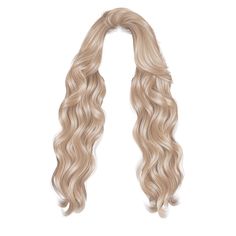 a drawing of a long blonde wig