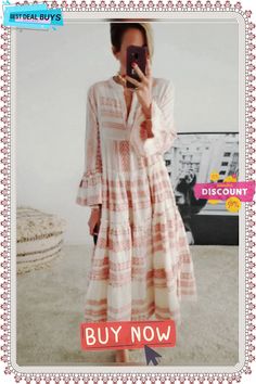 Women's Swing Dress Maxi Long Dress - 3/4 Length Sleeve Geometric Print Spring Summer Casual Vacation Dresses Flare Cuff Sleeve Red Gray Red Long Sleeve Maxi Dress For Brunch, Red Long Sleeve Midi Dress For Spring, Red 3/4 Sleeve Dress For Vacation, Red 3/4 Sleeve Spring Dress, Red 3/4 Sleeve Dress For Spring, Red 3/4 Sleeve Midi Dress For Fall, Red Midi Dress With 3/4 Sleeves For Fall, Red 3/4 Sleeve Beach Dress, Red Long Sleeve Midi Dress For Beach