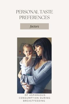 a woman holding a baby in her arms with the caption, personal taste differences