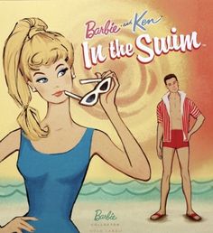 an advertisement for bake and ken in the swim featuring a woman brushing her teeth