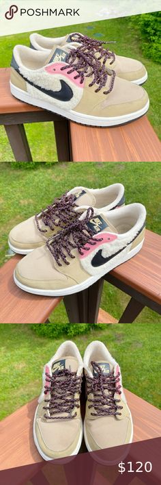 Nike Jordan 1 Retro Low Utility Pack (Sherpa) These are beautiful and such a cool design. Worn a few times. Nike Shoes Sneakers Nike Jordan 1, Jordan 1 Retro, Cool Design, Vans Authentic Sneaker, Nike Jordan, Jordan 1, Vans Sneaker, Womens Shoes Sneakers, Nike Shoes